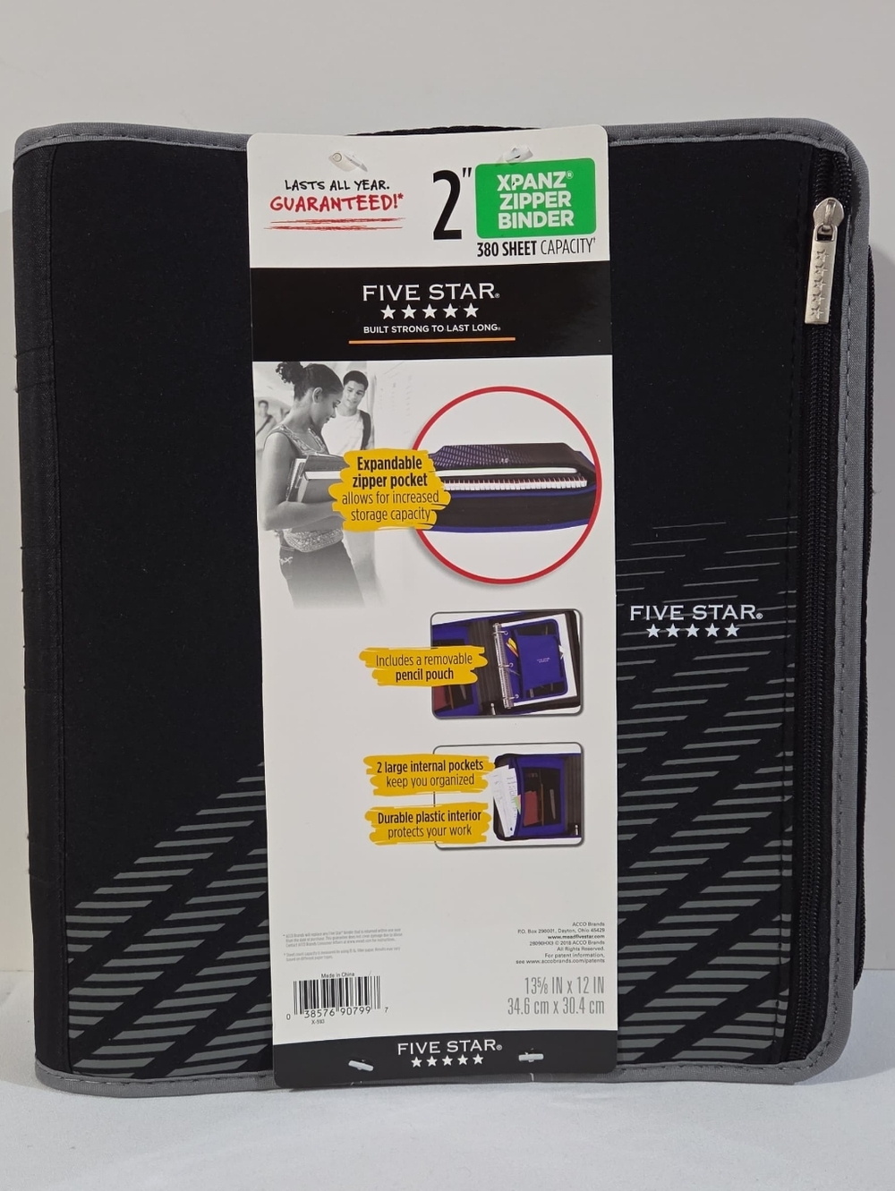 five star xpanz zipper binder